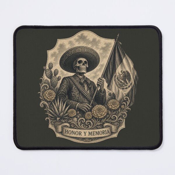 Item preview, Honor y Memoria | Vintage Mexican Independence Day Engraving designed and sold by FadedFrequency.
