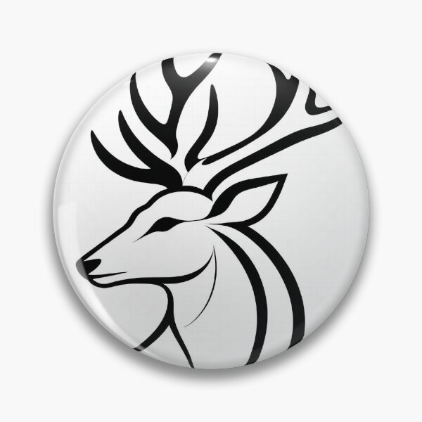 Item preview, deer with simple lines designed and sold by eyliky.