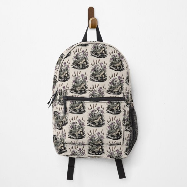 Item preview, Turtle Among Cattails & Iris Illustration designed and sold by NuvoraNest.