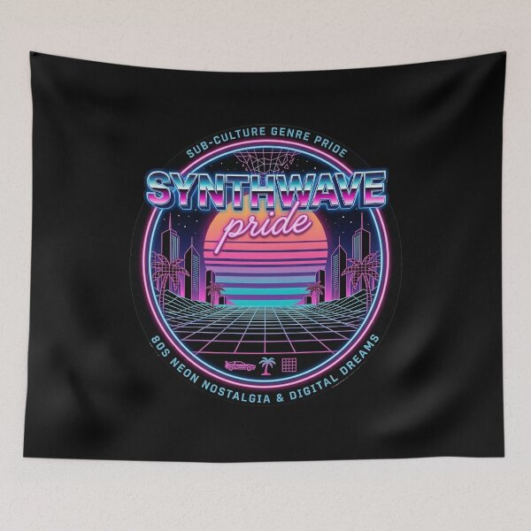 Item preview, Synthwave Pride - 80s Retro Neon Grid & Sunset Music Aesthetic designed and sold by MiaStyleStudio.