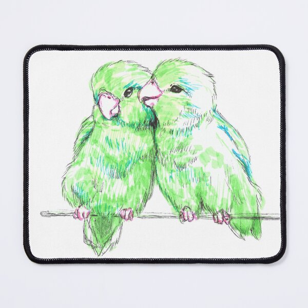 Item preview, Cute Green Parrots Lovebirds Sticker designed and sold by Gio Daisy Art.