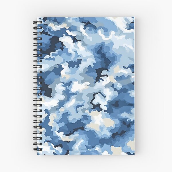 Item preview, Light Blue Camo Pattern Sky Denim and Cream Camouflage designed and sold by Nine Lives Studio.