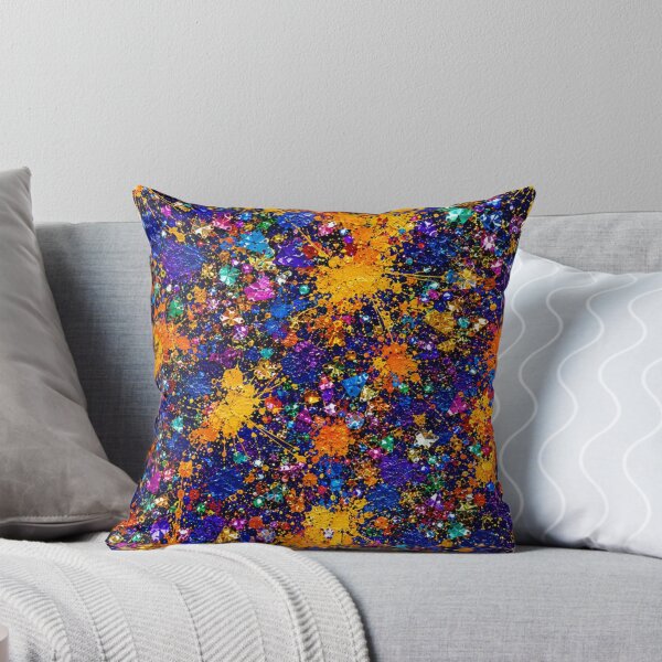 Item preview, Royal Blue Gold & Jewel Tone Splatter Art designed and sold by THE SPLATTERED HAUS BY SAGE BANKS.