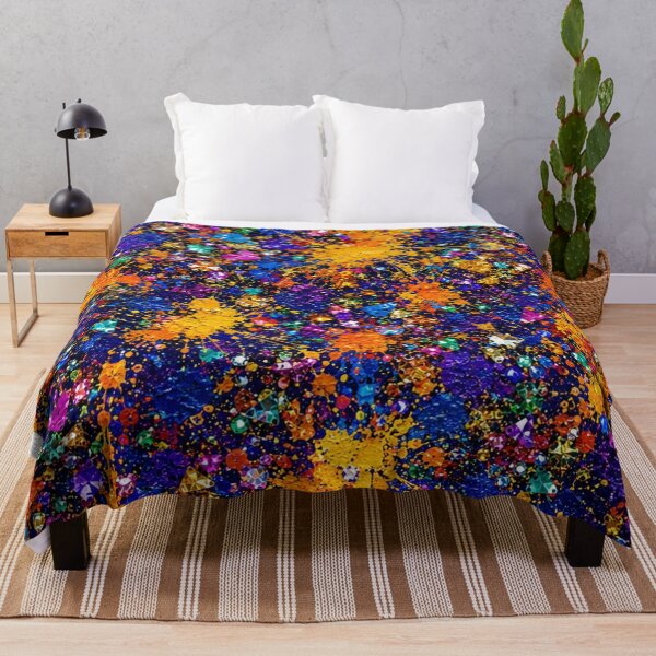 Item preview, Royal Blue Gold & Jewel Tone Splatter Art designed and sold by THE SPLATTERED HAUS BY SAGE BANKS.