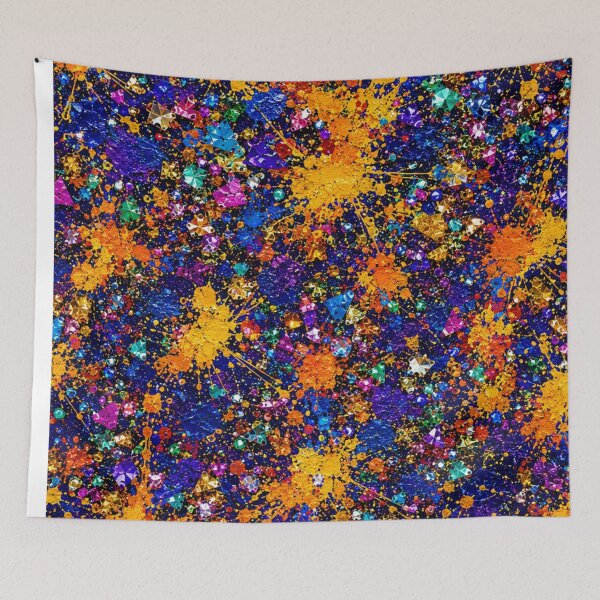 Item preview, Royal Blue Gold & Jewel Tone Splatter Art designed and sold by THE SPLATTERED HAUS BY SAGE BANKS.