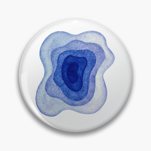 Item preview, Blue Layers Abstract Watercolor Painting designed and sold by DaydreamDept..
