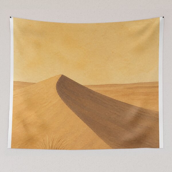Item preview, Dune Shadow Curve Watercolour Boho designed and sold by GoldenHourWalls.