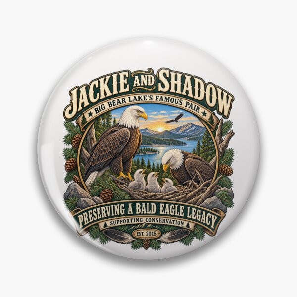 Item preview, Jackie and Shadow Big Bear Lake Vintage Bald Eagle, Eagle Wildlife, Nature Adventure designed and sold by Pawsome Quotes.
