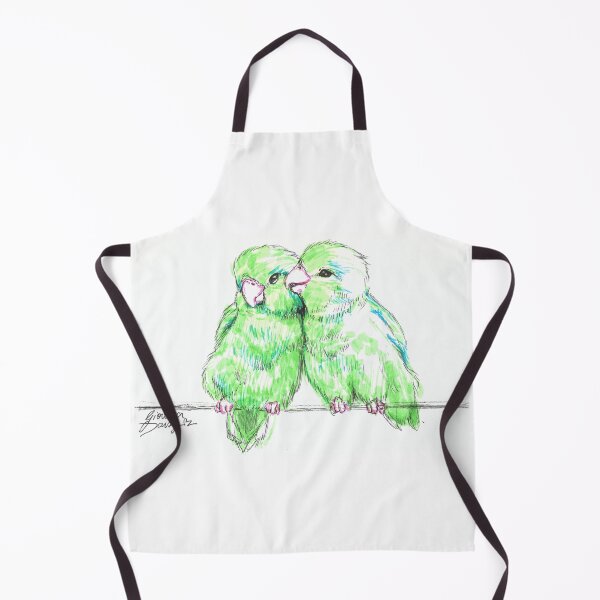Item preview, Cute Green Lovebirds on a Branch designed and sold by Gio Daisy Art.