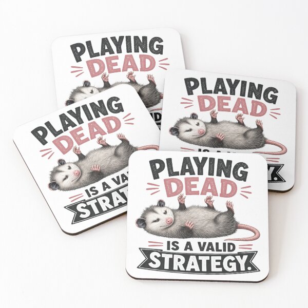 Item preview, Playing Dead Is a Valid Strategy Funny Opossum Wildlife Art designed and sold by The Junto Shop.