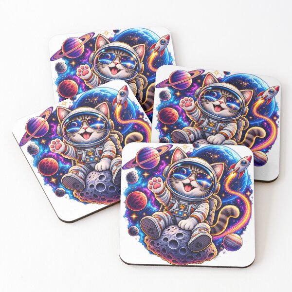 Item preview, Astronaut Cat – Cosmic Space Adventure designed and sold by CreativeMindsetLab.