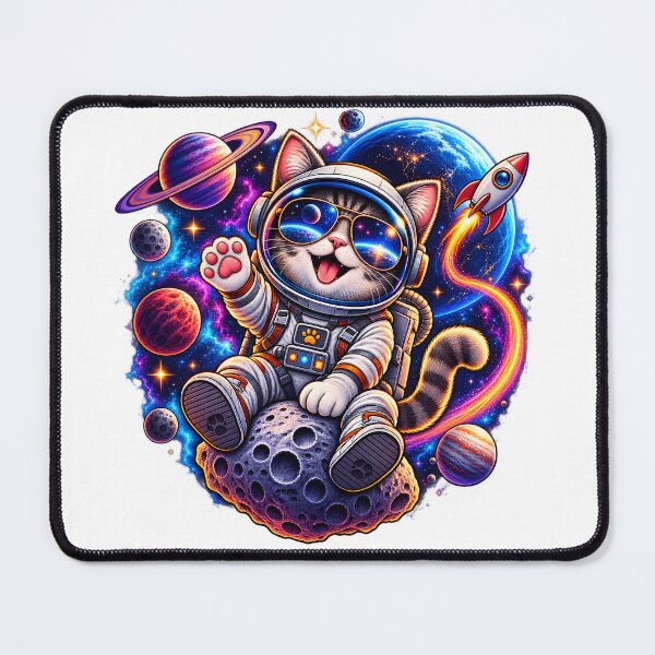 Item preview, Astronaut Cat – Cosmic Space Adventure designed and sold by CreativeMindsetLab.