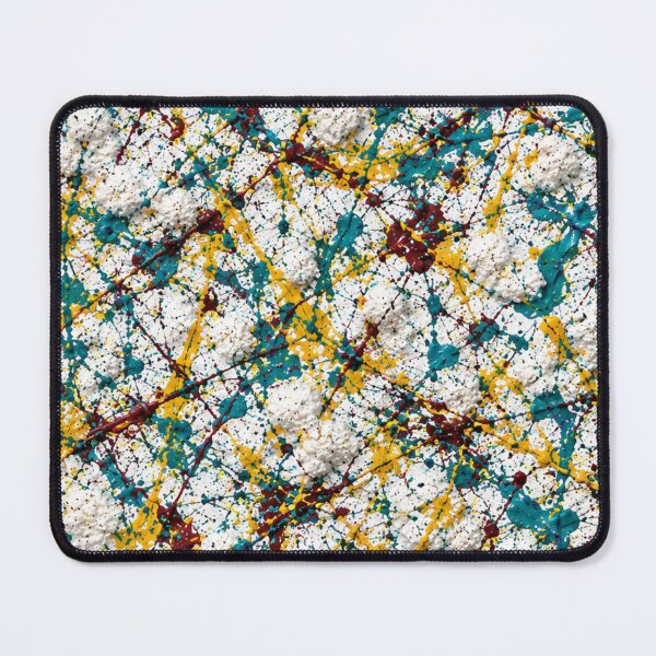 Item preview, Teal Gold Burgundy Abstract Paint Splatter designed and sold by THE SPLATTERED HAUS BY SAGE BANKS.