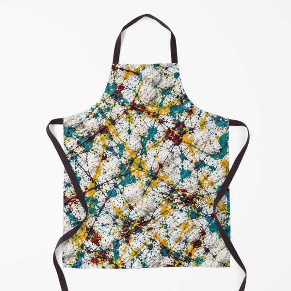 Item preview, Teal Gold Burgundy Abstract Paint Splatter designed and sold by THE SPLATTERED HAUS BY SAGE BANKS.
