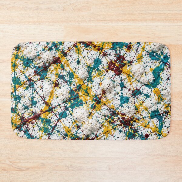 Item preview, Teal Gold Burgundy Abstract Paint Splatter designed and sold by THE SPLATTERED HAUS BY SAGE BANKS.