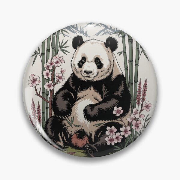 Item preview, Panda in Bamboo Forest Illustration designed and sold by NuvoraNest.