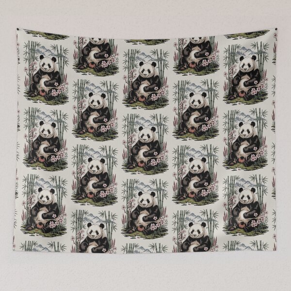 Item preview, Panda in Bamboo Forest Illustration designed and sold by NuvoraNest.