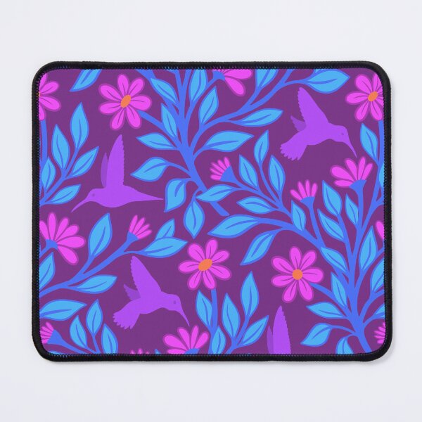 Item preview, Purple hummingbirds on dark purple designed and sold by MarySchwindt.