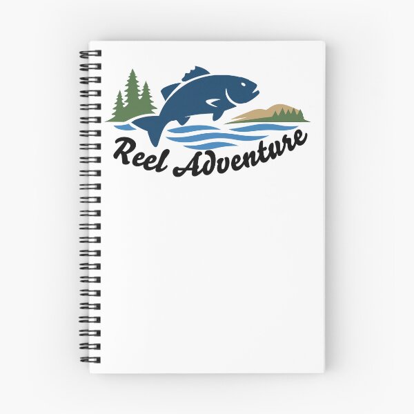 Item preview, Fly fishing illustration, logo style, text "Reel Adventure", fishing. designed and sold by Art-Horizon.