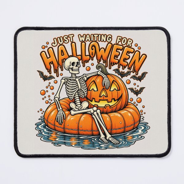Item preview, Halloween Lovers Skeleton Pumpkin Pool Float designed and sold by POD DYNASTY | Original Print On Demand T-Shirt Graphics.