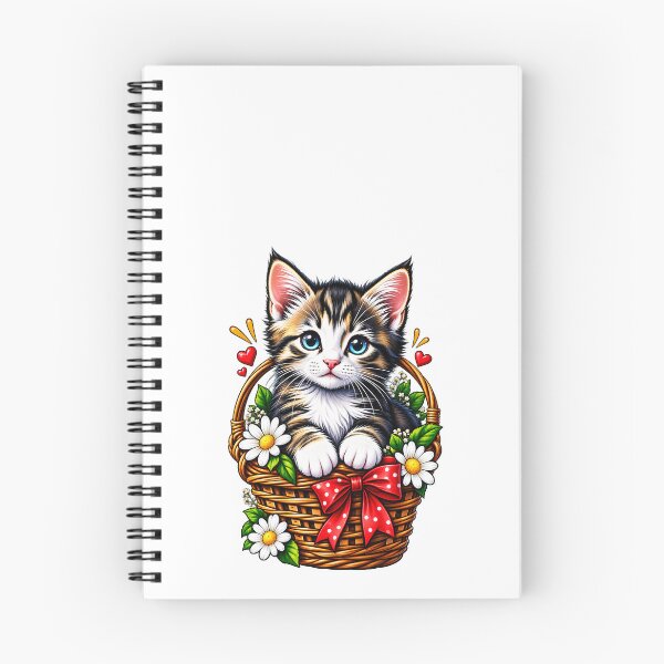 Item preview, Cute Colorful Kitten in Basket – Adorable Cat Lover Gift designed and sold by Akseries.