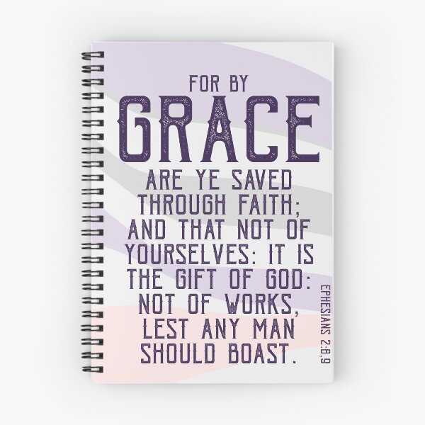 Item preview, For By Grace Are Ye Saved Through Faith, Bible Verse Scripture Art, King James Bible, KJV designed and sold by Angela Dow.