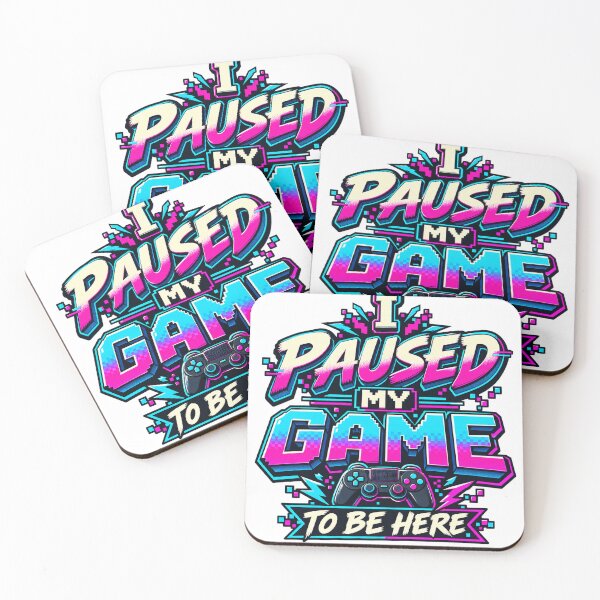Item preview, Paused My Game Retro Gaming Quote designed and sold by Fares Zeineh.
