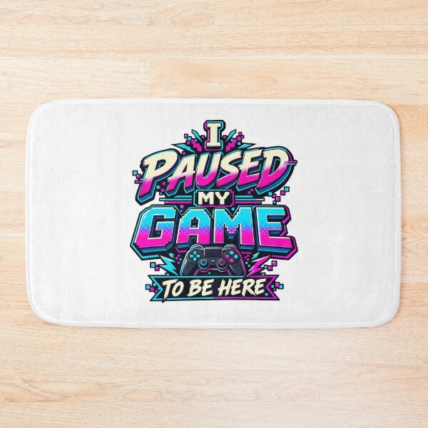 Item preview, Paused My Game Retro Gaming Quote designed and sold by Fares Zeineh.