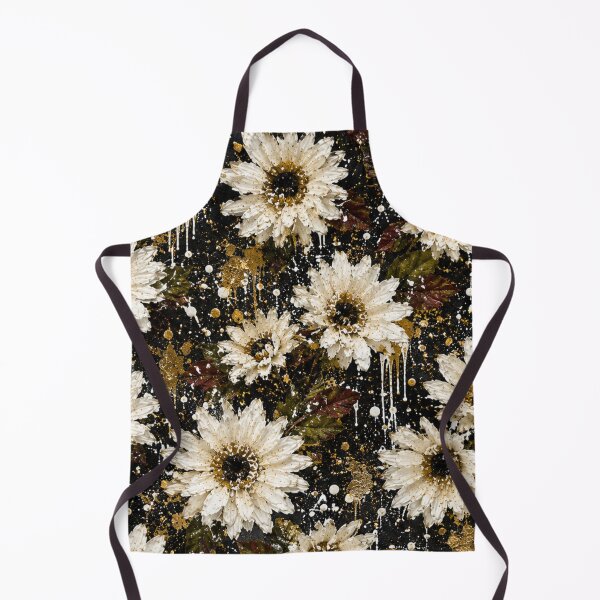 Item preview, Vintage White Chrysanthemum Floral Splatter designed and sold by THE SPLATTERED HAUS BY SAGE BANKS.