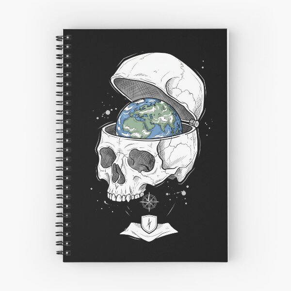 Item preview, Human Skull Hinged Lid Open Revealing Planet Earth Globe designed and sold by MisteryDesigner.