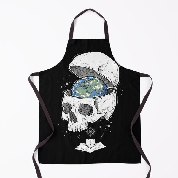 Item preview, Human Skull Hinged Lid Open Revealing Planet Earth Globe designed and sold by MisteryDesigner.