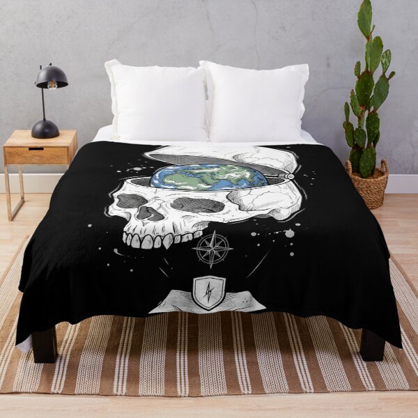 Item preview, Human Skull Hinged Lid Open Revealing Planet Earth Globe designed and sold by MisteryDesigner.