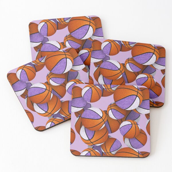 Item preview, Stylized basketballs with purple white accent panels designed and sold by katzdzynes.