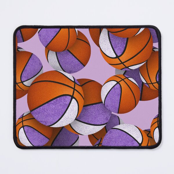 Item preview, Stylized basketballs with purple white accent panels designed and sold by katzdzynes.