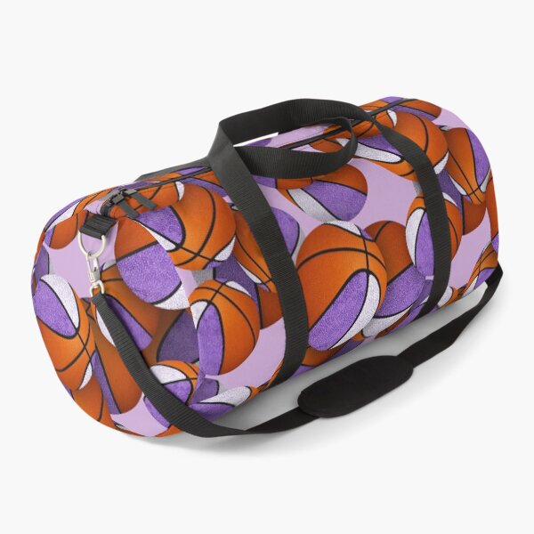 Item preview, Stylized basketballs with purple white accent panels designed and sold by katzdzynes.