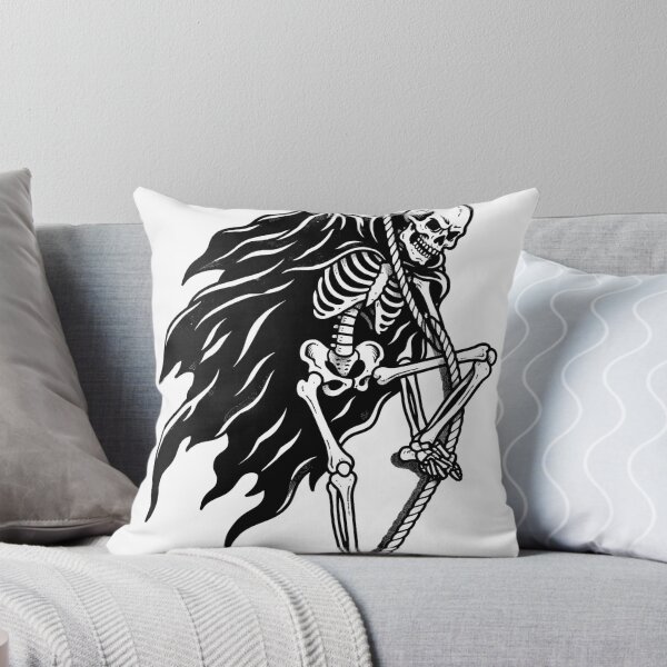 Item preview, Skeleton Wearing Flowing Cloak Climbing Up Hanging Thick Rope designed and sold by MisteryDesigner.