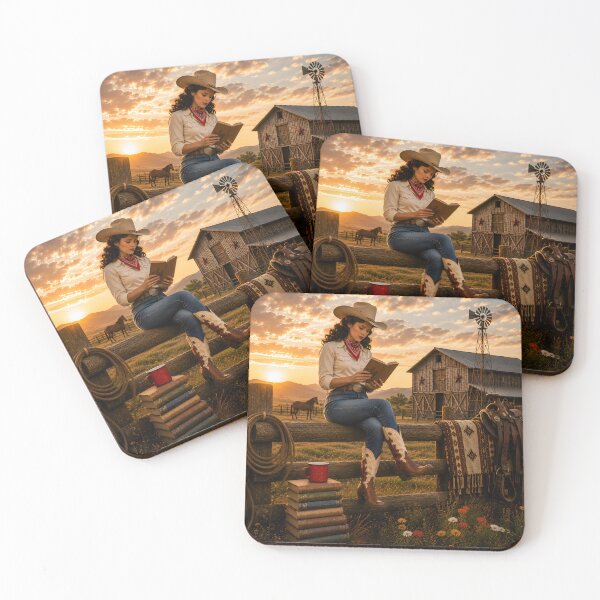 Item preview, Rodeo Reader – Vintage Western Cowgirl Book Lover designed and sold by The Cutting Room.