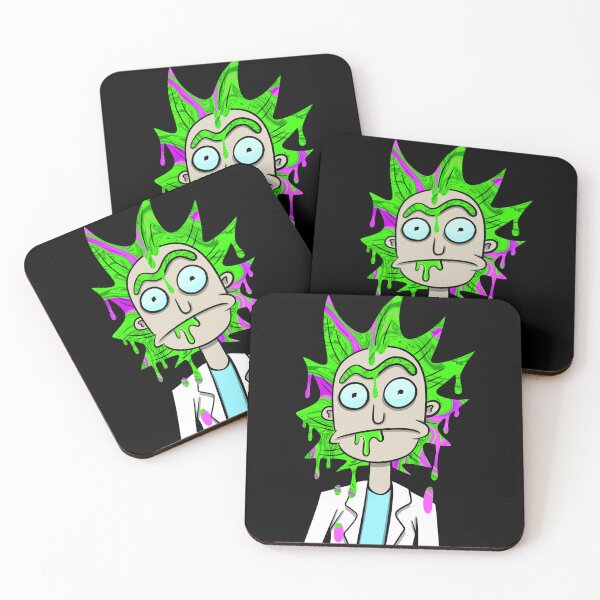 Item preview, Zombie Rick Fan Art | Rick and Morty Horror Art | Neon Slime Rick Sticker designed and sold by Let There Be Art Studio.