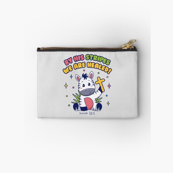 Item preview, By His Stripes We Are Healed Christian - Cute Zebra Faith - Isaiah 53:5 Bible Verse designed and sold by Glory After Tears.