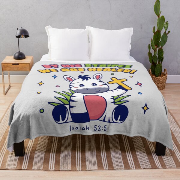 Item preview, By His Stripes We Are Healed Christian - Cute Zebra Faith - Isaiah 53:5 Bible Verse designed and sold by Glory After Tears.