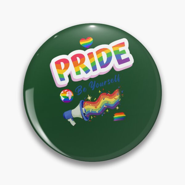 Item preview, Pride Be Yourself Rainbow Megaphone Lgbtq Love Wins Color Splash Design 51 designed and sold by EmbroPUP.