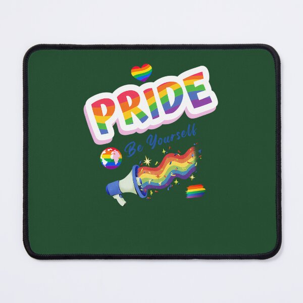 Item preview, Pride Be Yourself Rainbow Megaphone Lgbtq Love Wins Color Splash Design 51 designed and sold by EmbroPUP.