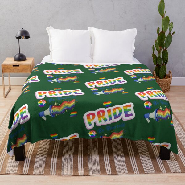 Item preview, Pride Be Yourself Rainbow Megaphone Lgbtq Love Wins Color Splash Design 51 designed and sold by EmbroPUP.