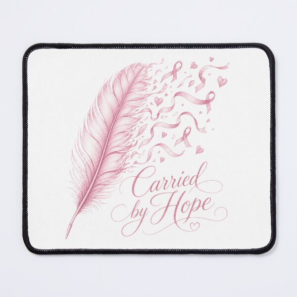 Item preview, Carried by Hope - Pink Ribbon Feather Design designed and sold by Heather Renees Designs.