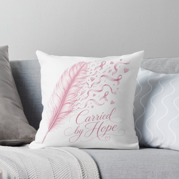 Item preview, Carried by Hope - Pink Ribbon Feather Design designed and sold by Heather Renees Designs.
