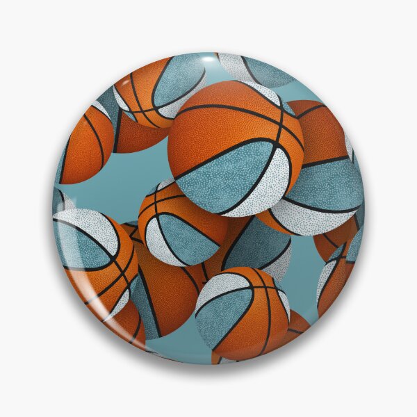 Item preview, Stylized basketballs with teal white accent panels designed and sold by katzdzynes.