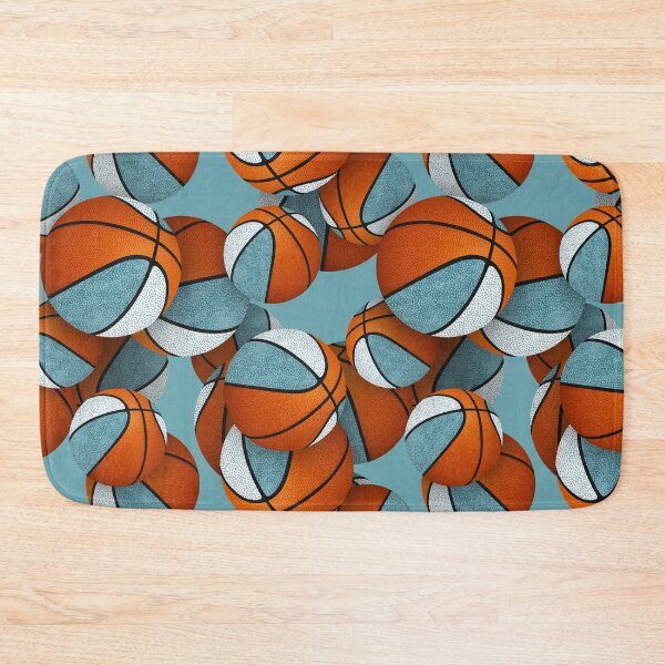 Item preview, Stylized basketballs with teal white accent panels designed and sold by katzdzynes.