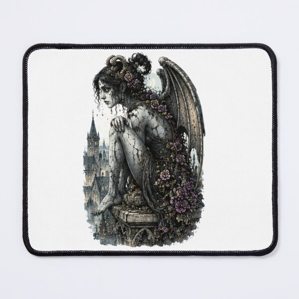 Item preview, Title: Gothic Gargoyle in Bloom designed and sold by Edenglow Prints & Peculiars.