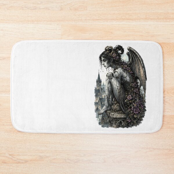 Item preview, Title: Gothic Gargoyle in Bloom designed and sold by Edenglow Prints & Peculiars.