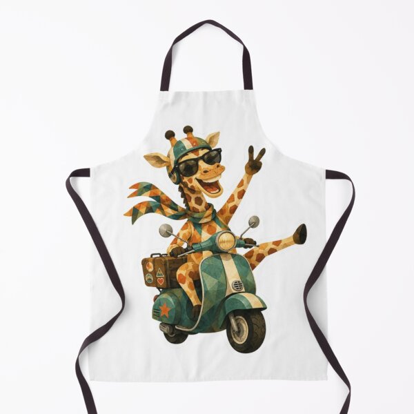 Item preview, Giraffe Riding a Scooter designed and sold by Snurly.